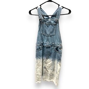 Old Navy girls dip dye denim jumper dress | size large 10/12